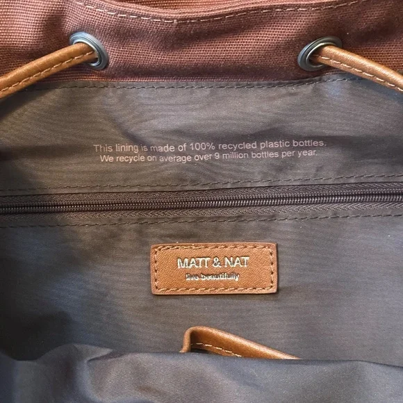 Matt & Nat THEO Vegan Canvas Backpack Unused - Picture 3 of 3
